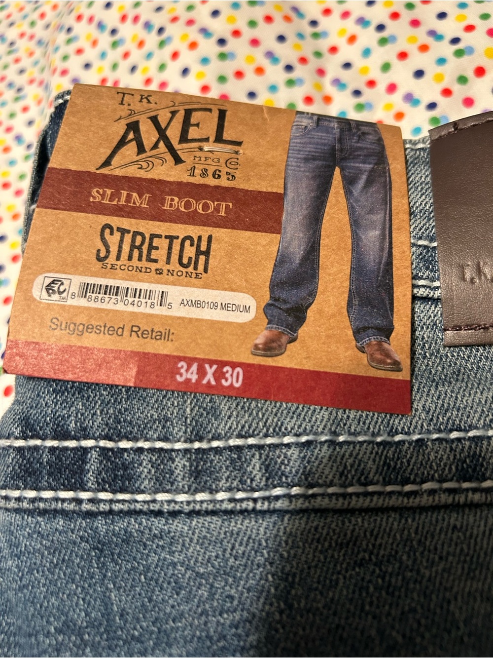 AXEL Men’s Bootcut Jeans in Medium Blue - Picture 3 of 4